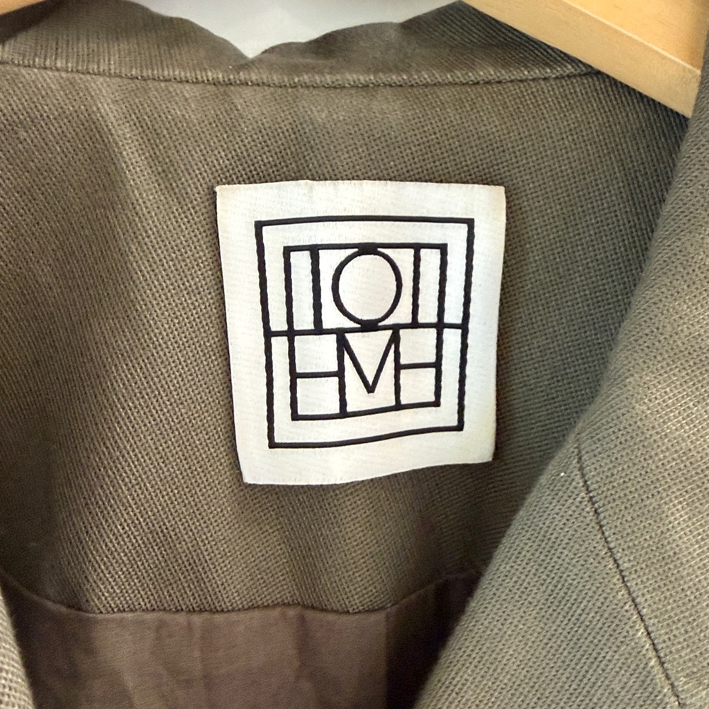 Toteme Avignon Utility Jacket Khaki Green – Oversized Cotton Size 32 | US XS - Picture 6 of 13